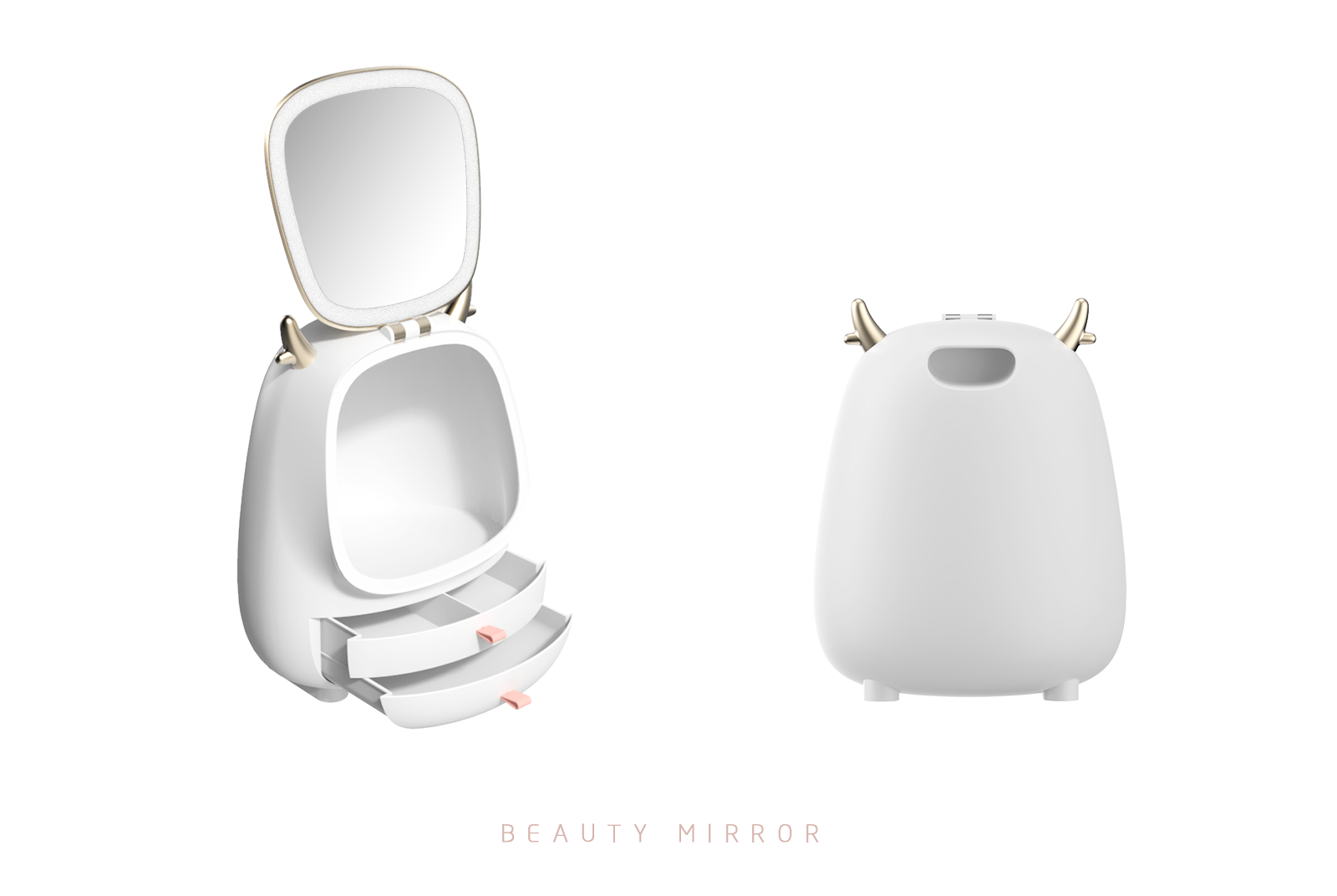 lovely，adorable，deer，wash supplies，Daily life，Cosmetic mirror，Beauty mirror，Toothbrush disinfection，