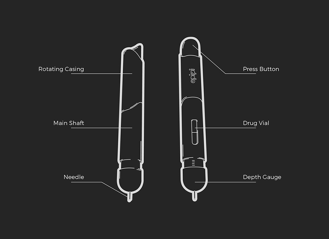 Adrenaline injection pen，medical apparatus and instruments，Portable，Metal，
