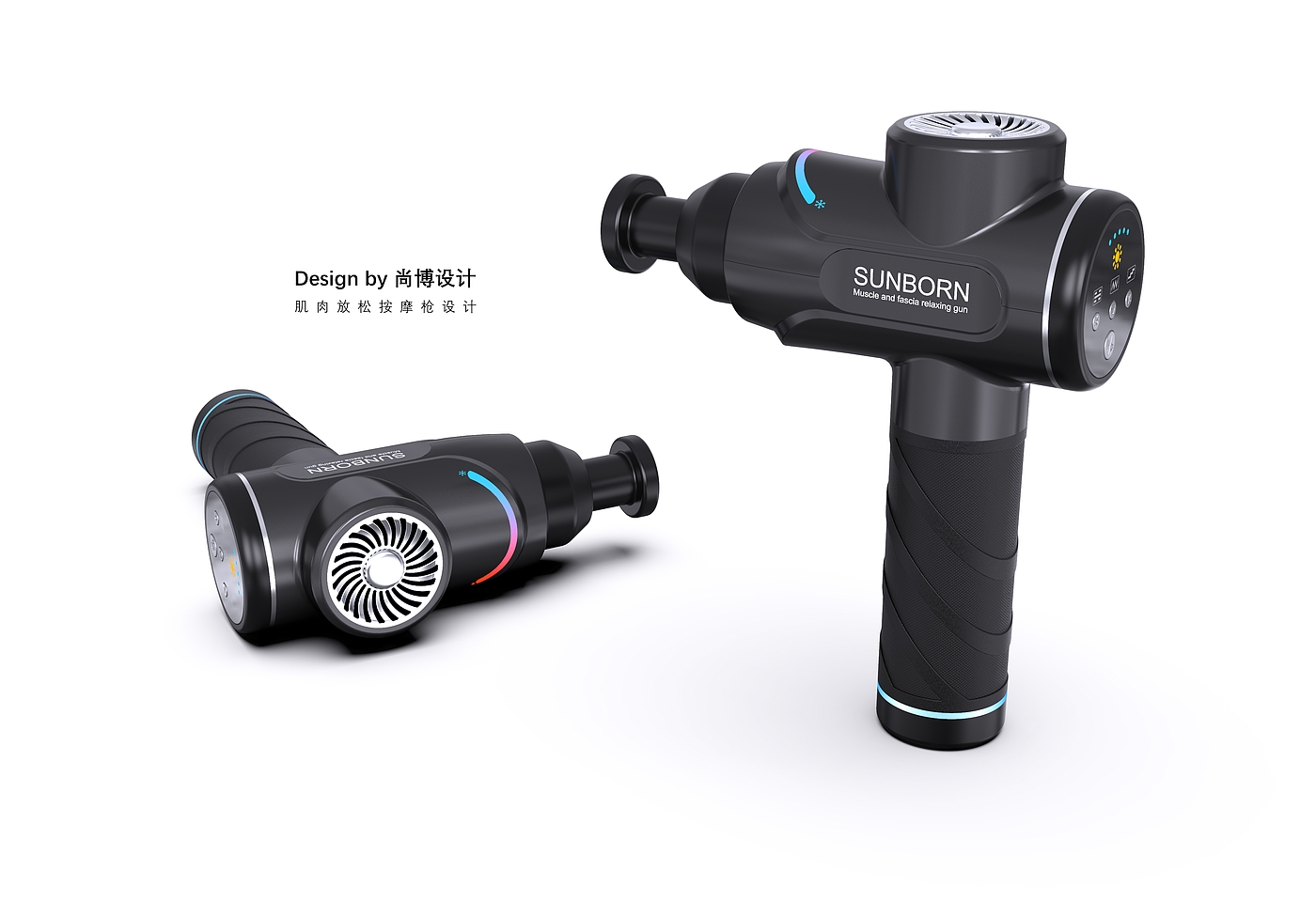 Fascia gun，massage，industrial design，