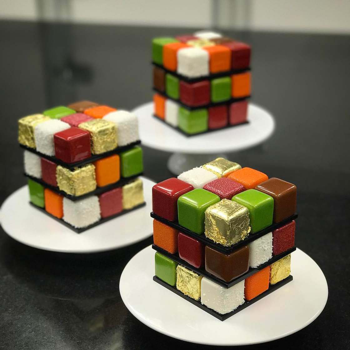 Creative design，Cake，Rubik's Cube，modelling，