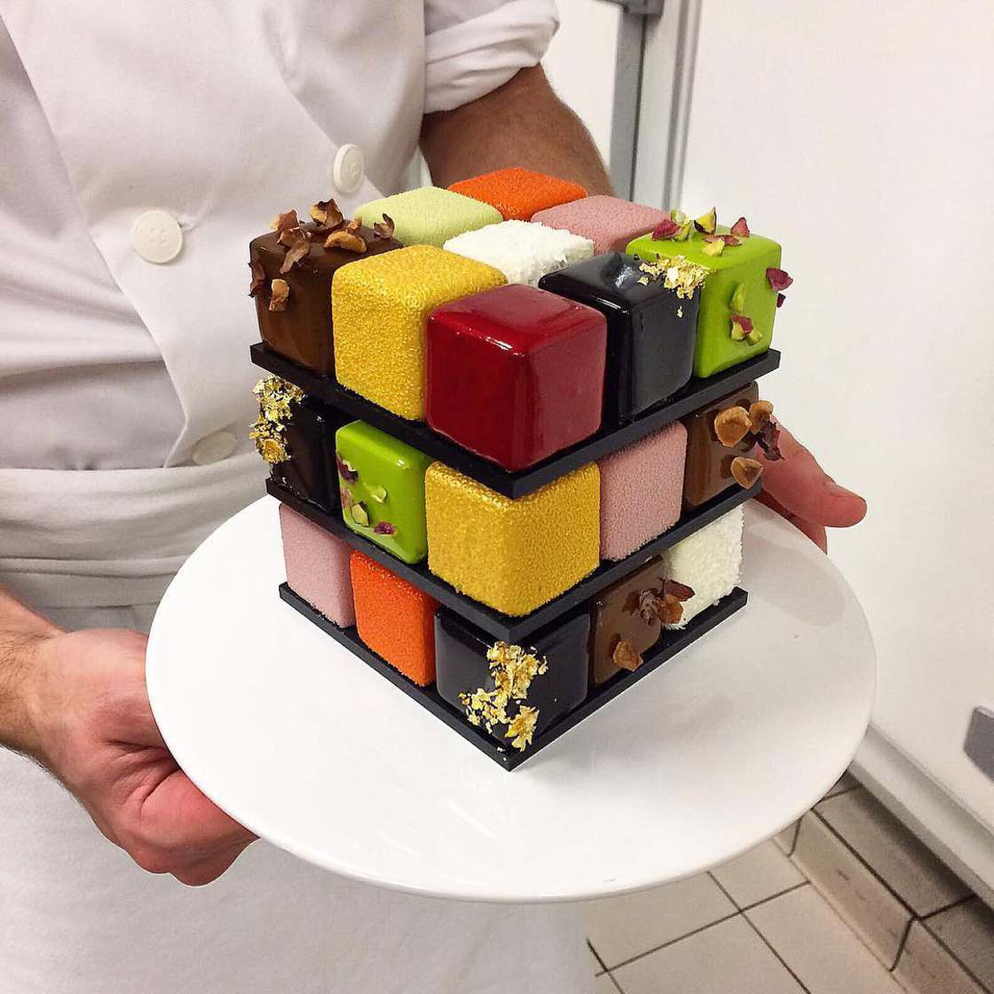 Creative design，Cake，Rubik's Cube，modelling，
