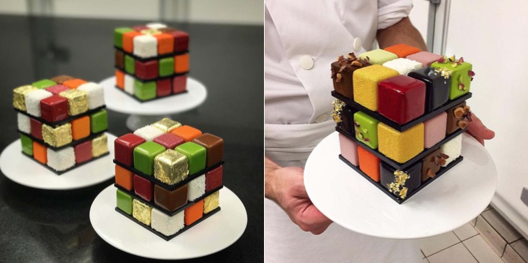 Creative design，Cake，Rubik's Cube，modelling，