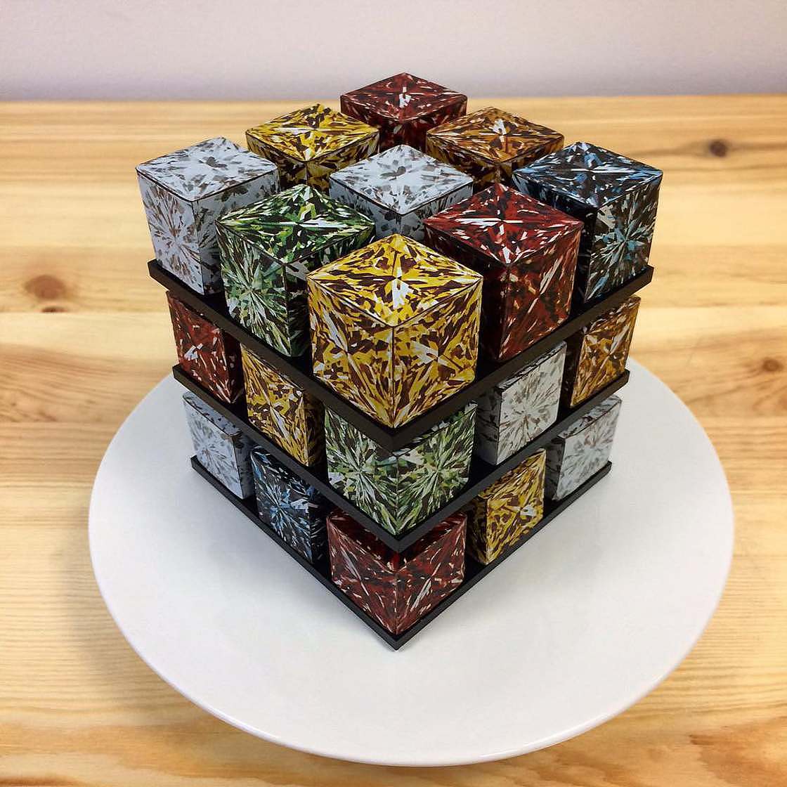 Creative design，Cake，Rubik's Cube，modelling，