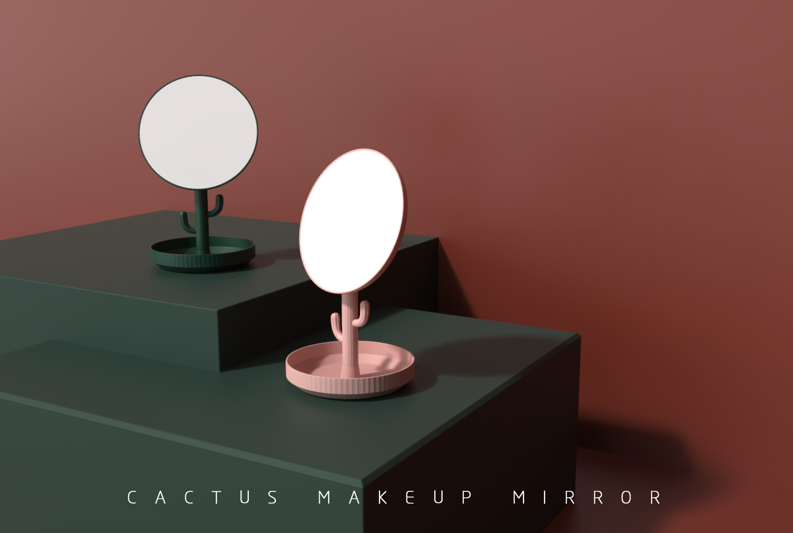 cactus，Cosmetic mirror，Soap box，Toothpaste Dispenser ，Simplicity，fashion，Receive，Daily life，