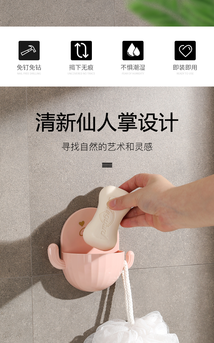 cactus，Cosmetic mirror，Soap box，Toothpaste Dispenser ，Simplicity，fashion，Receive，Daily life，