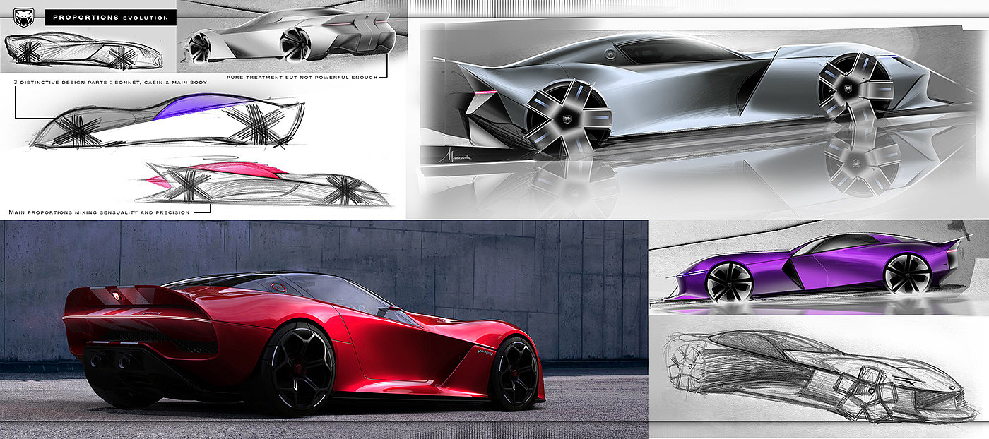 automobile，vehicle，conceptual design，Sports car，