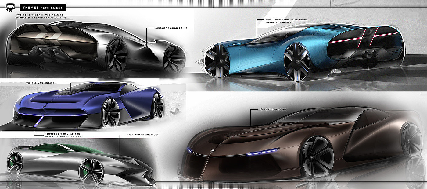 automobile，vehicle，conceptual design，Sports car，