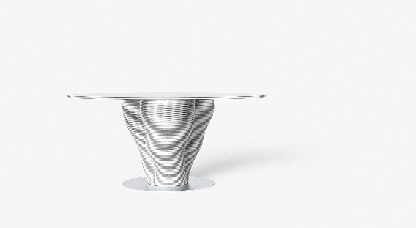 Table，furniture，Coral rock wave，3D printing，