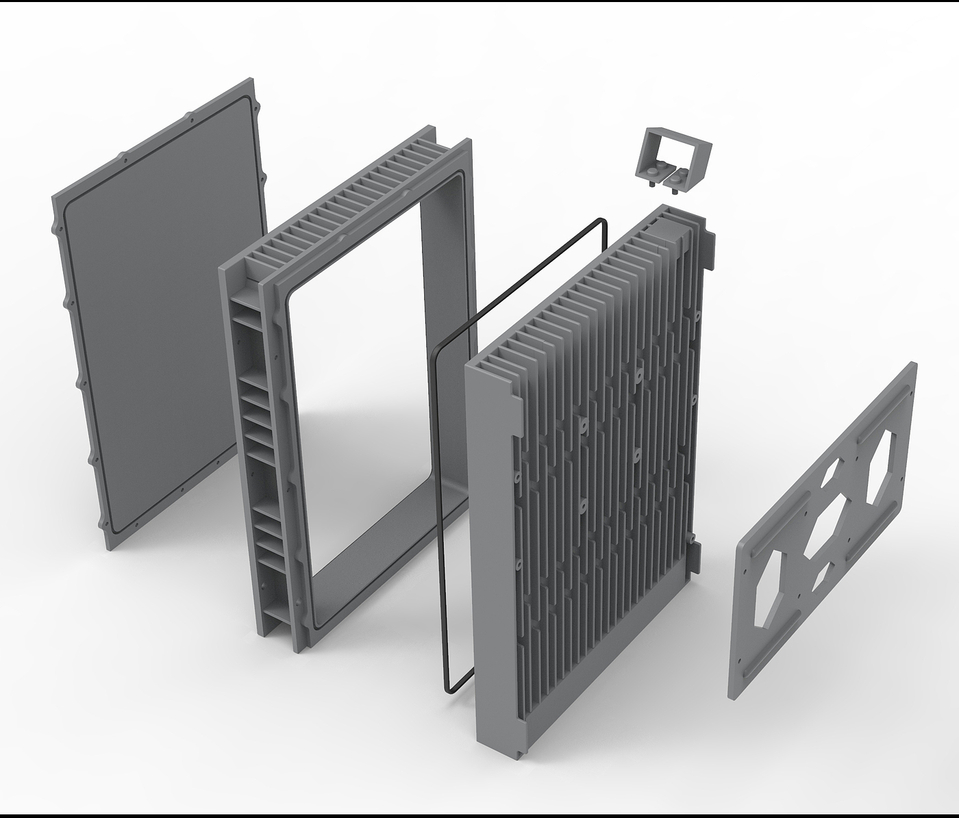 5g base station power supply shell and heat dissipation shell，