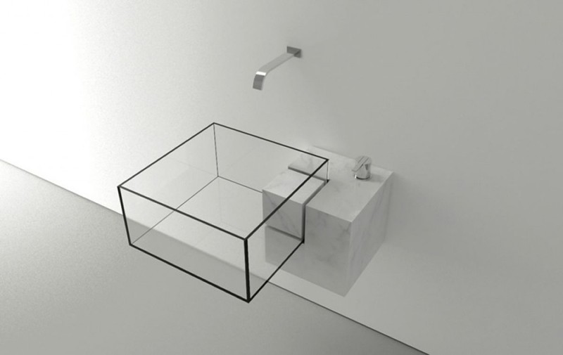 Minimalism，water tank，bathroom，conceptual design，transparent，