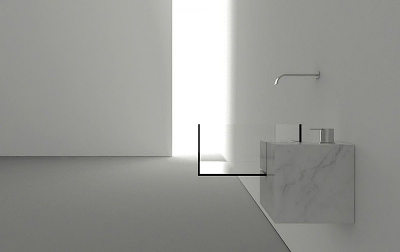 Minimalism，water tank，bathroom，conceptual design，transparent，