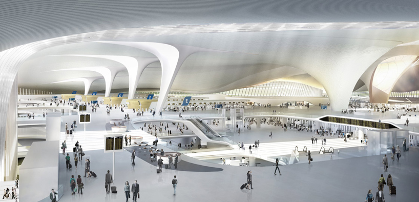 Beijing new landmark，Airport Terminal ，phoenix，Five finger corridor，