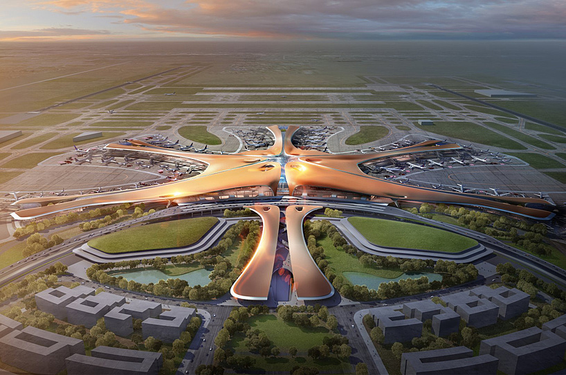 Beijing new landmark，Airport Terminal ，phoenix，Five finger corridor，