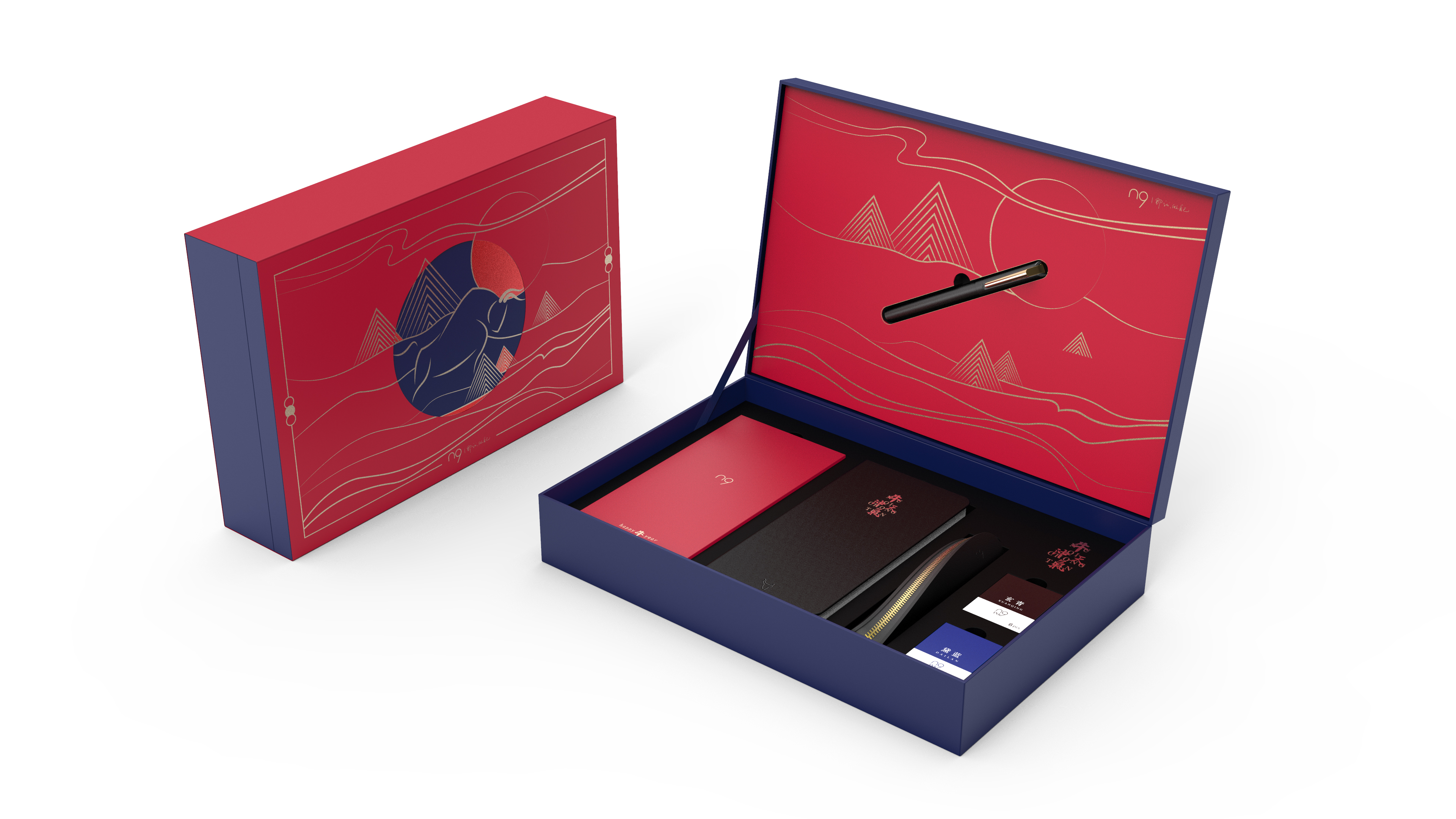 n9，Stationery，Pen，original，National style，traditional culture，the Chinese zodiac，year of the ox，