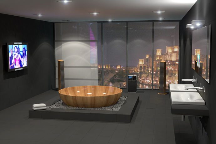 natural，wooden ，Section 15，bathtub，Shower Room，