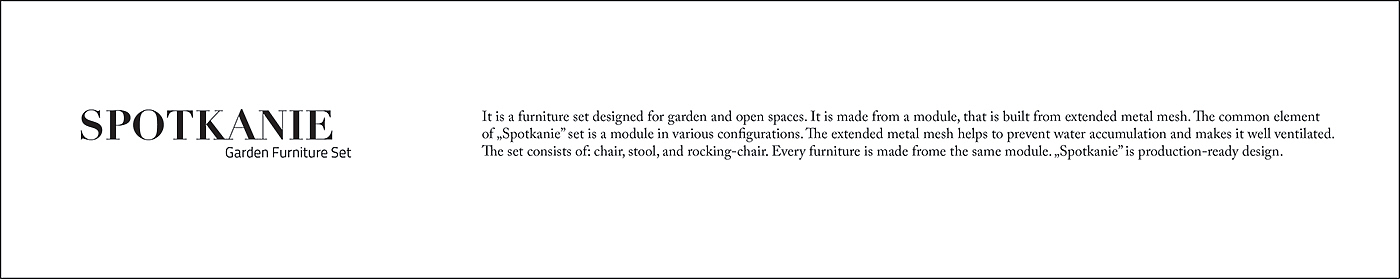 furniture design ，Outdoor tables and chairs，Modular design，Metal mesh，