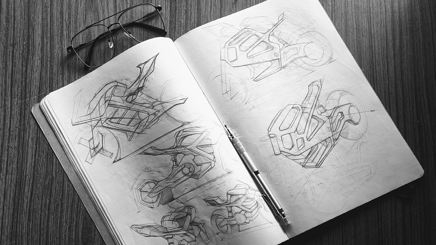 Electric vehicle，Graffiti，mobility，sketch，