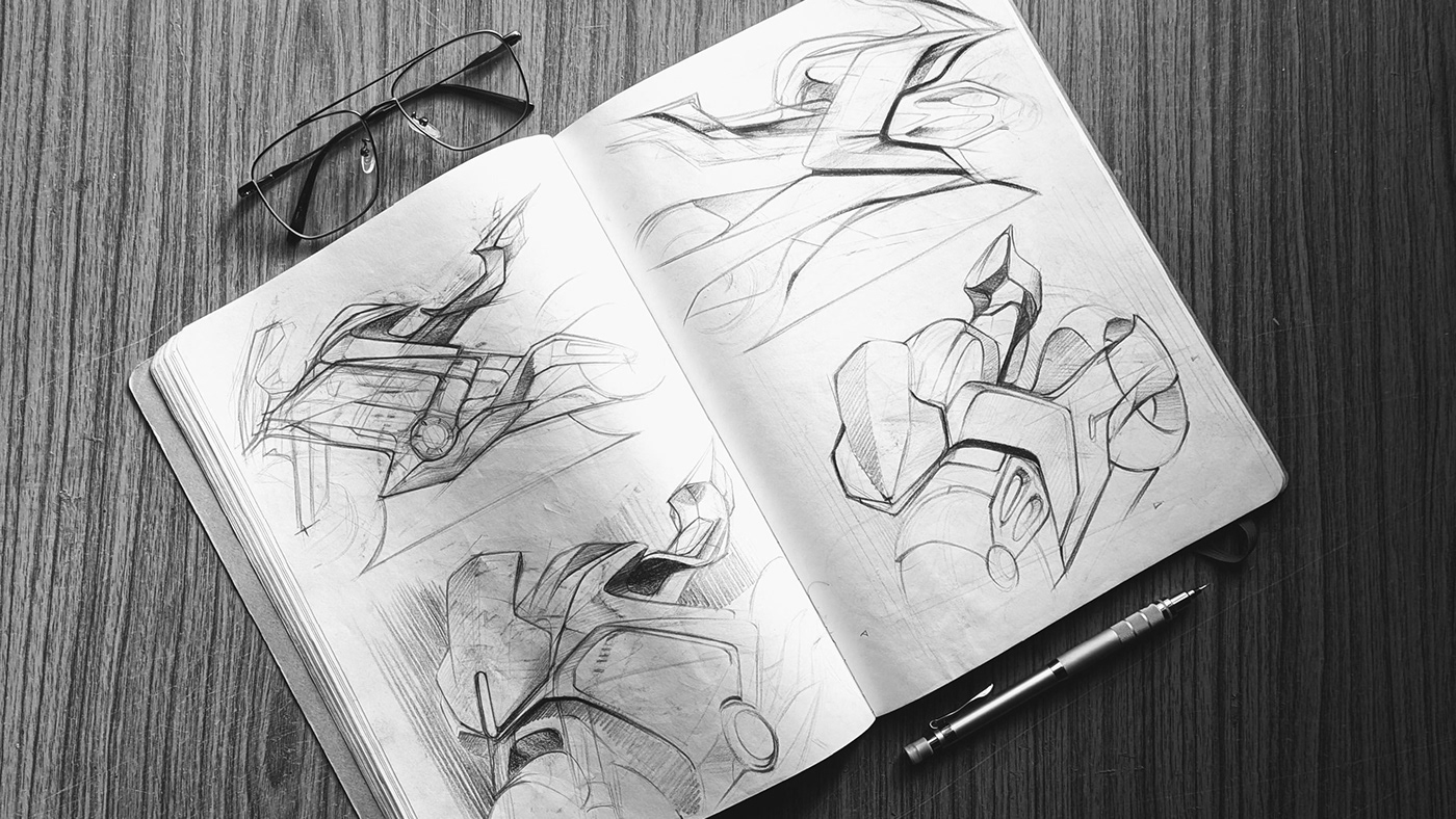 Electric vehicle，Graffiti，mobility，sketch，