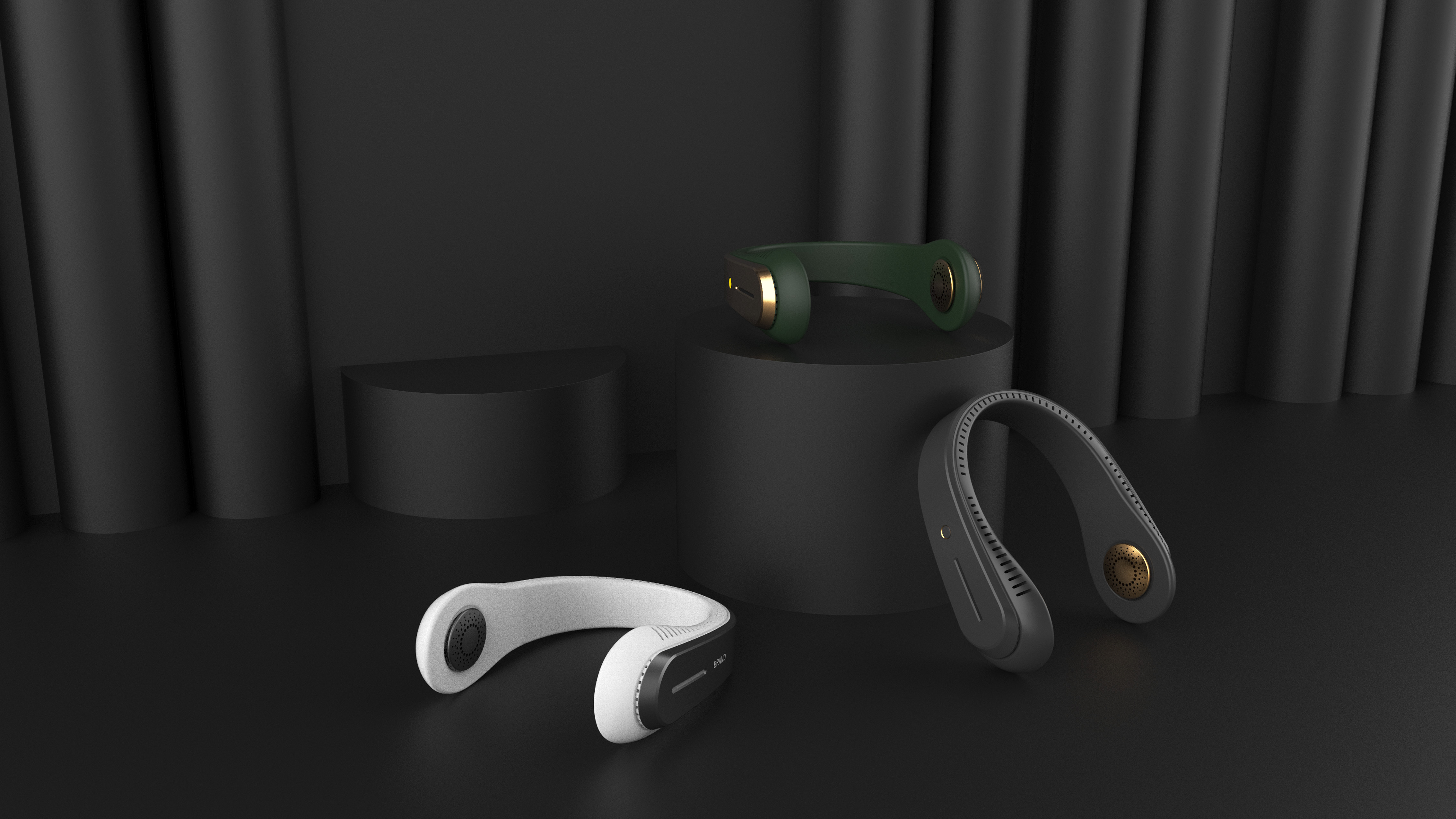 Hanging neck fan design，