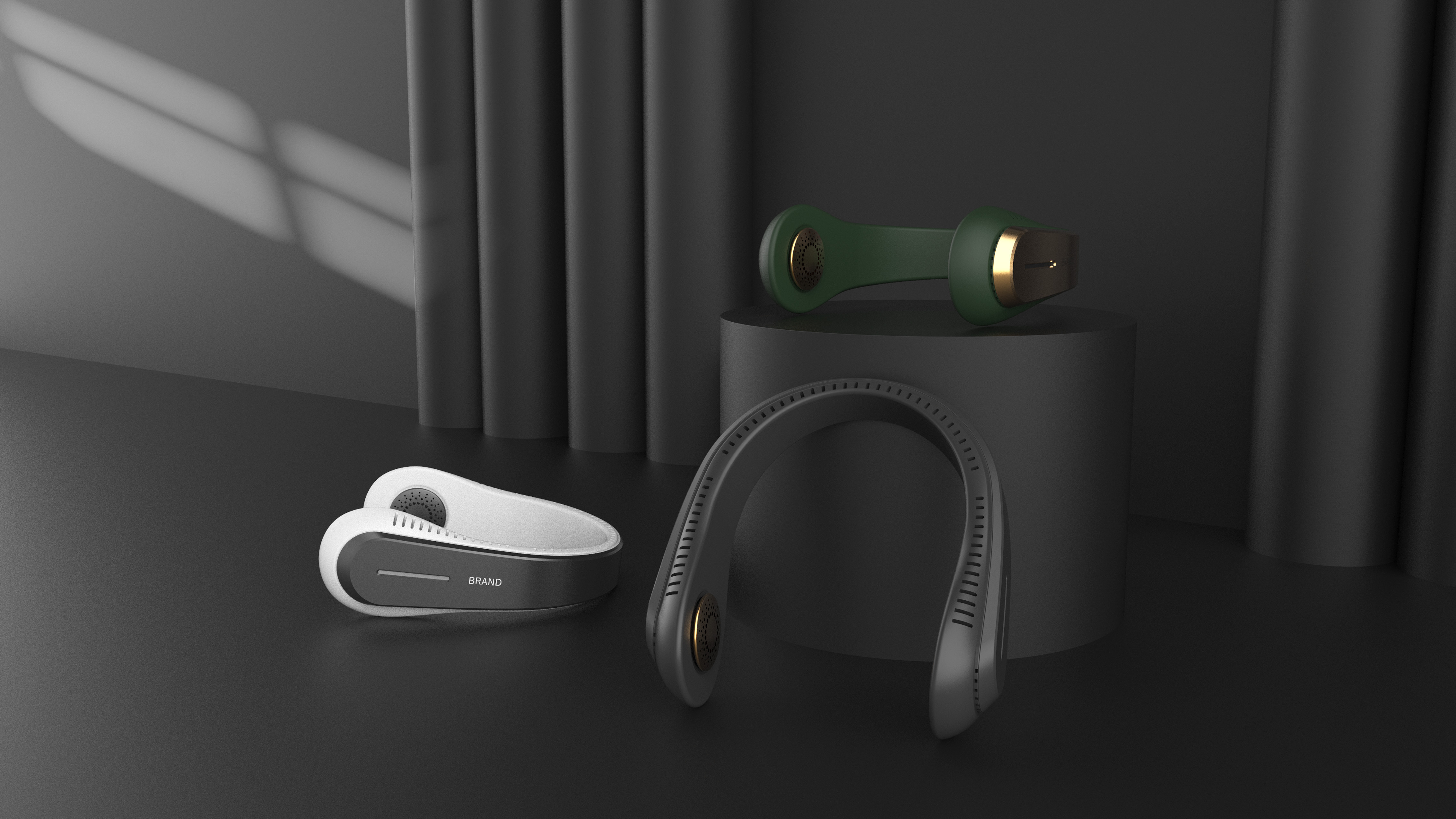 Hanging neck fan design，