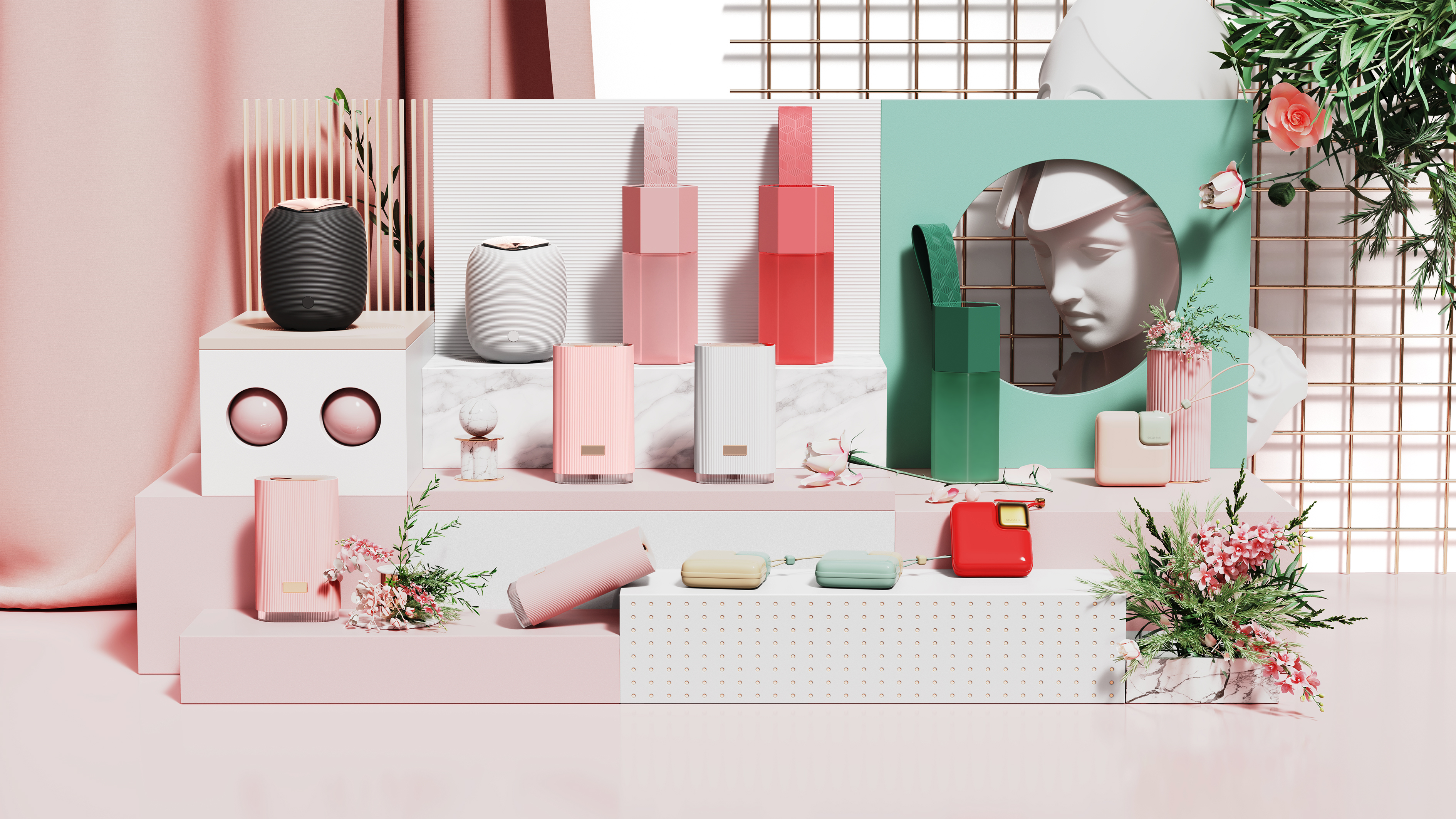 Portable juicing cup，iDEAMAN，Good simple geometry，Personality trend，