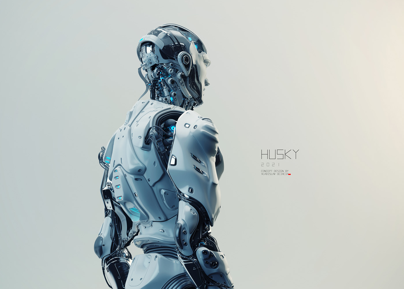 husky，robot，move，