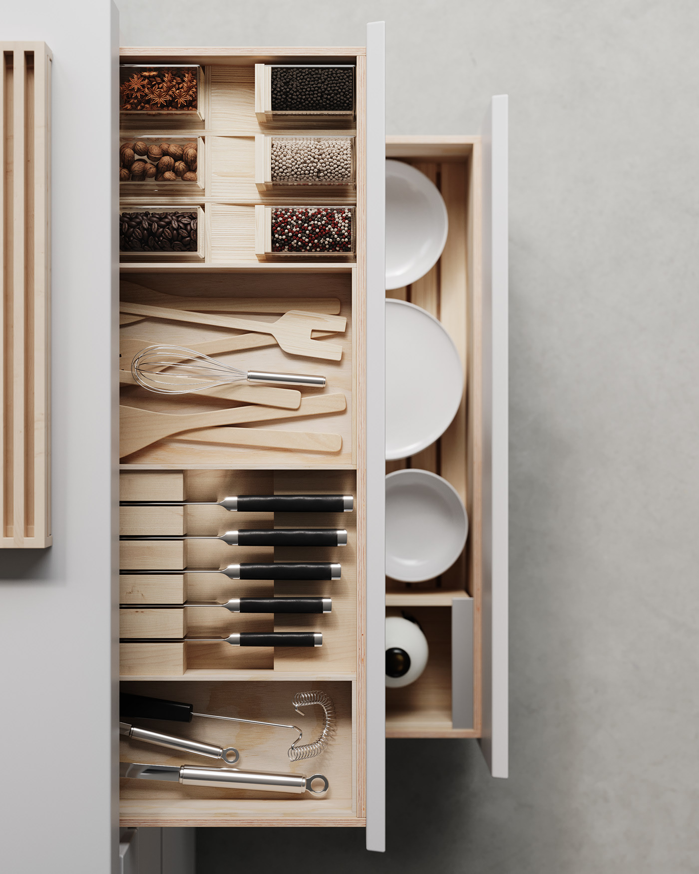 a living room，kitchen，cgi，Interior design，Render，