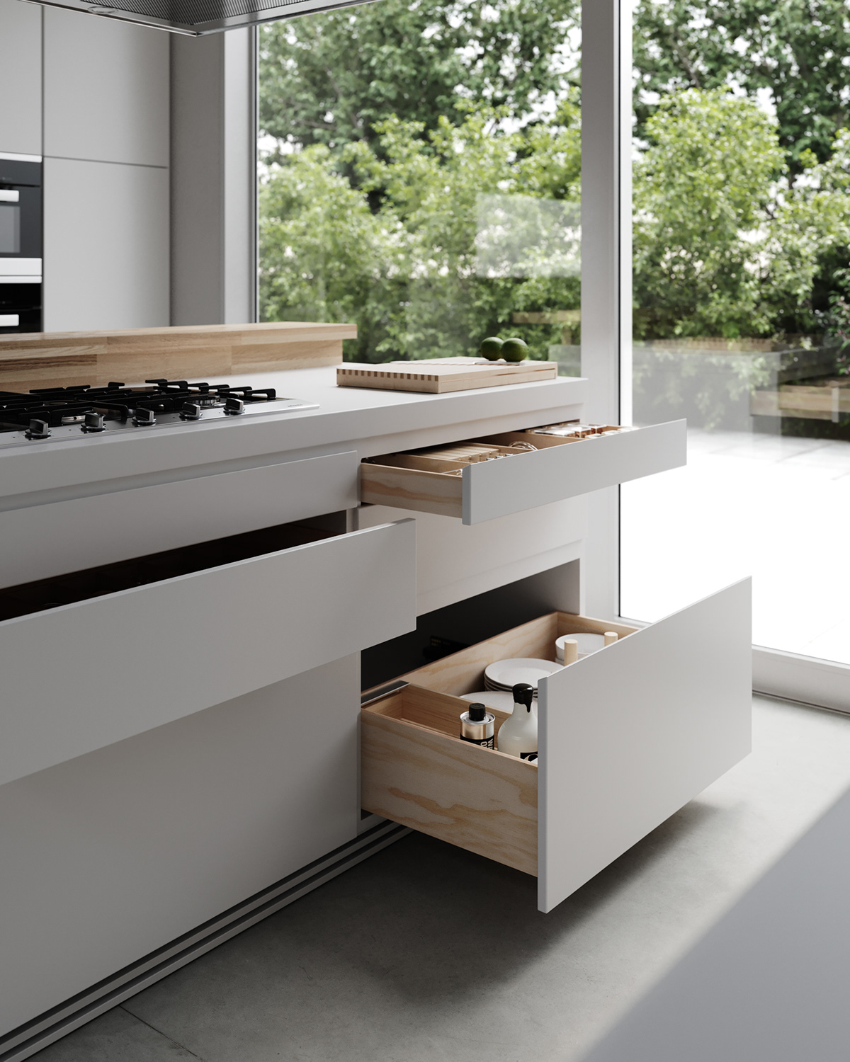 a living room，kitchen，cgi，Interior design，Render，