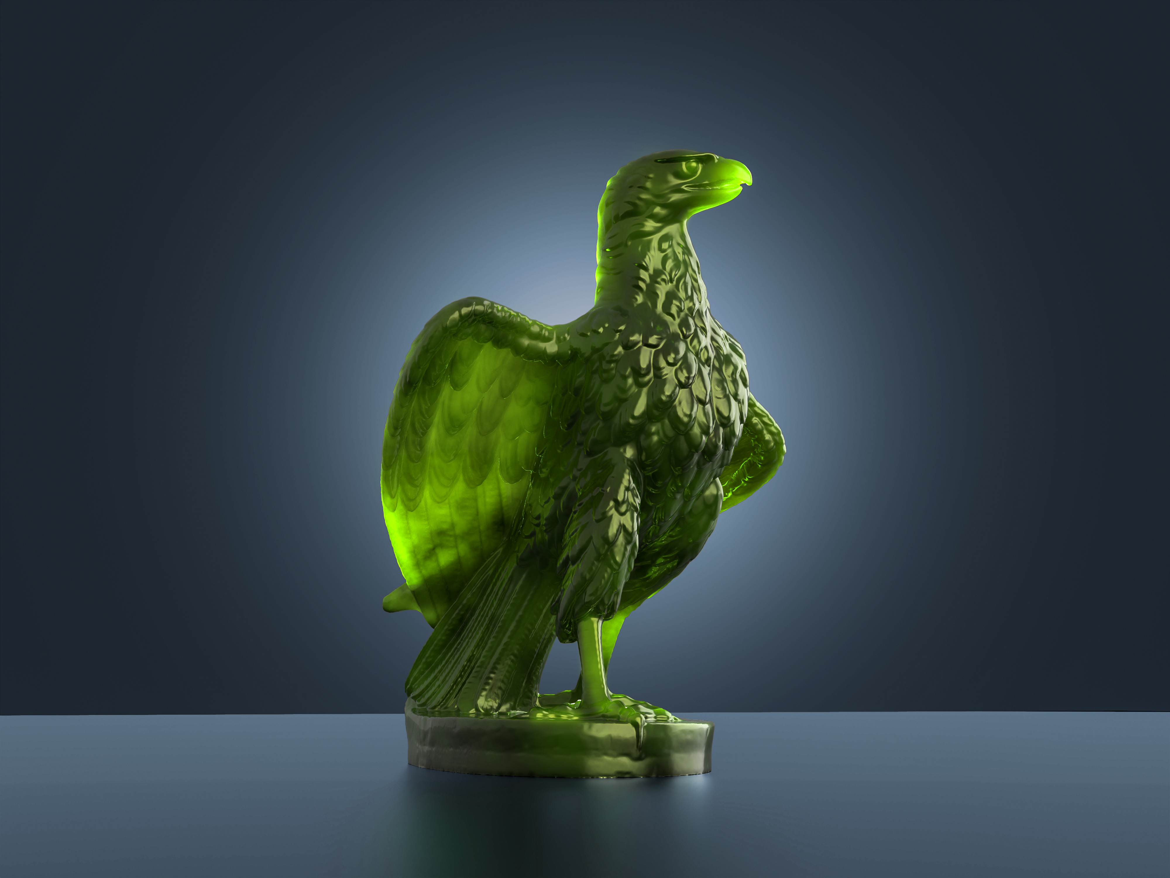 Jade，Render，3S material，eagle，