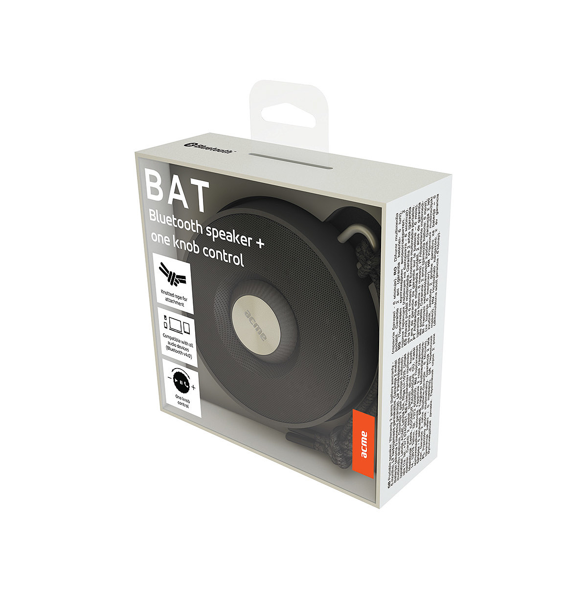 BAT便携蓝牙音箱，一个按钮，续航时间长，容易控制，