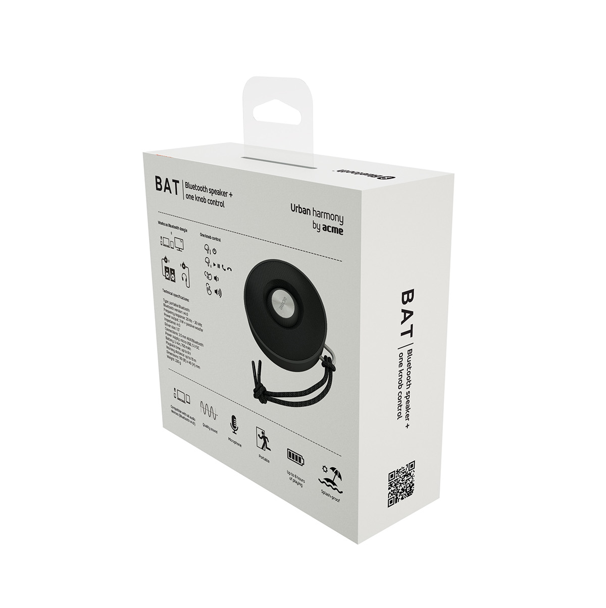 Bat portable Bluetooth speaker，A button，Long endurance，Easy to control，