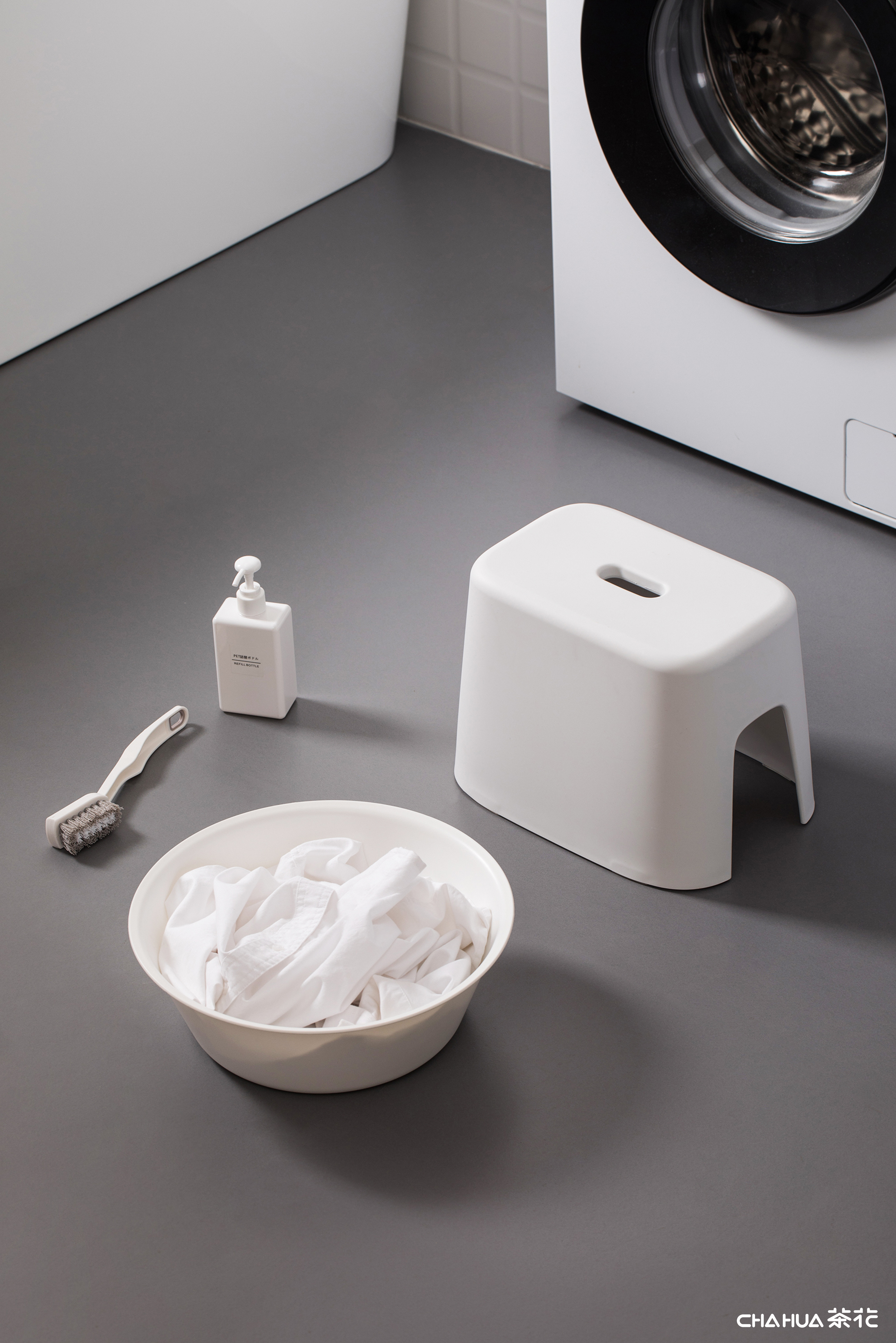 Simple design，Versatile scene，Camellia，Home Furnishing，Plastic，Stool ，industrial design，