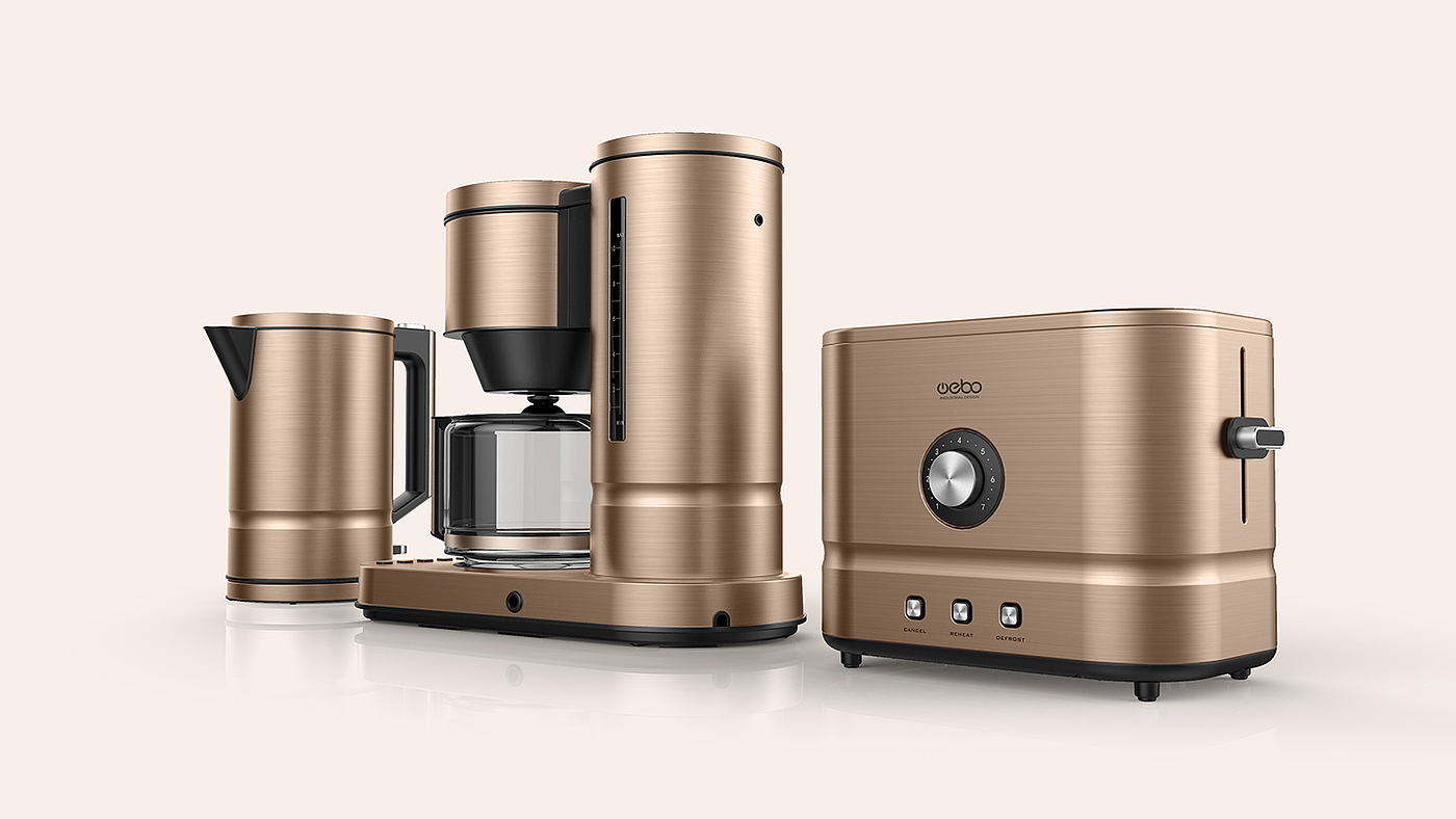 Coffee machine design，Design of small household appliances，Weibo design，Guangzhou product design company，