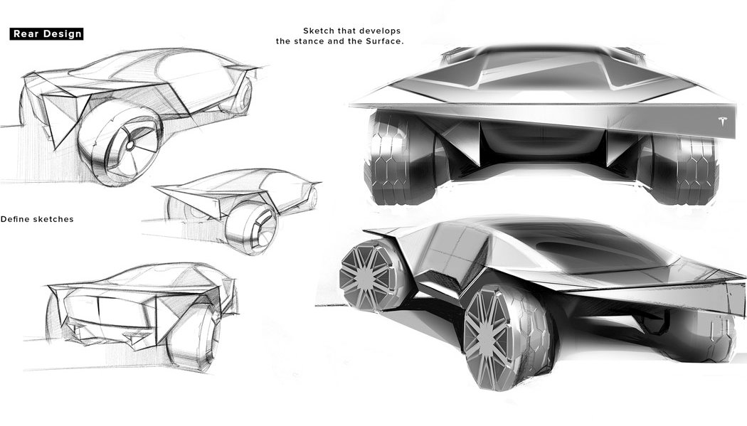 automobile，Concept Car，industrial design，Tesla，science fiction，