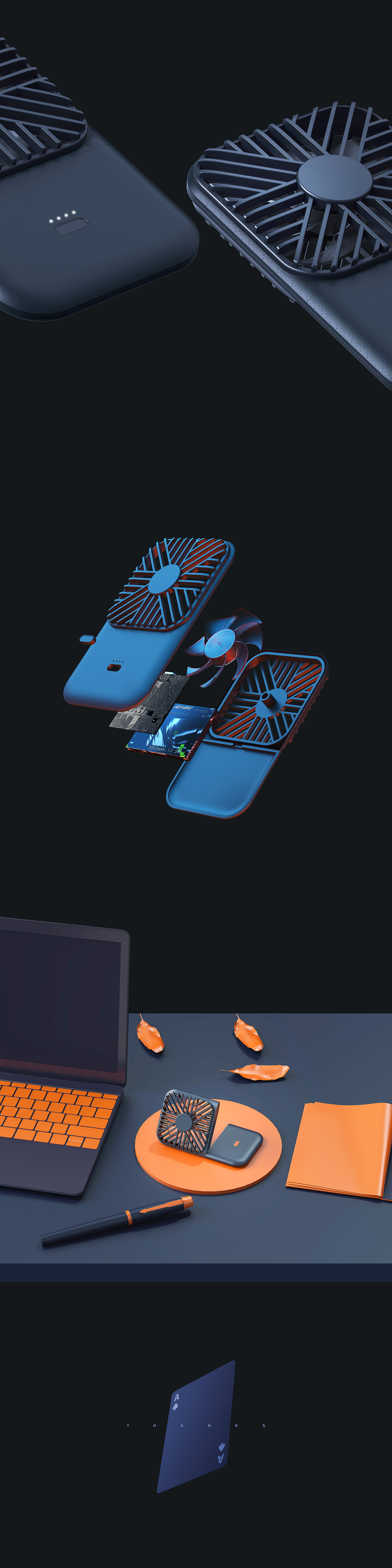 Industrial product design，Small fan，Product keyshot rendering，Chaopin，