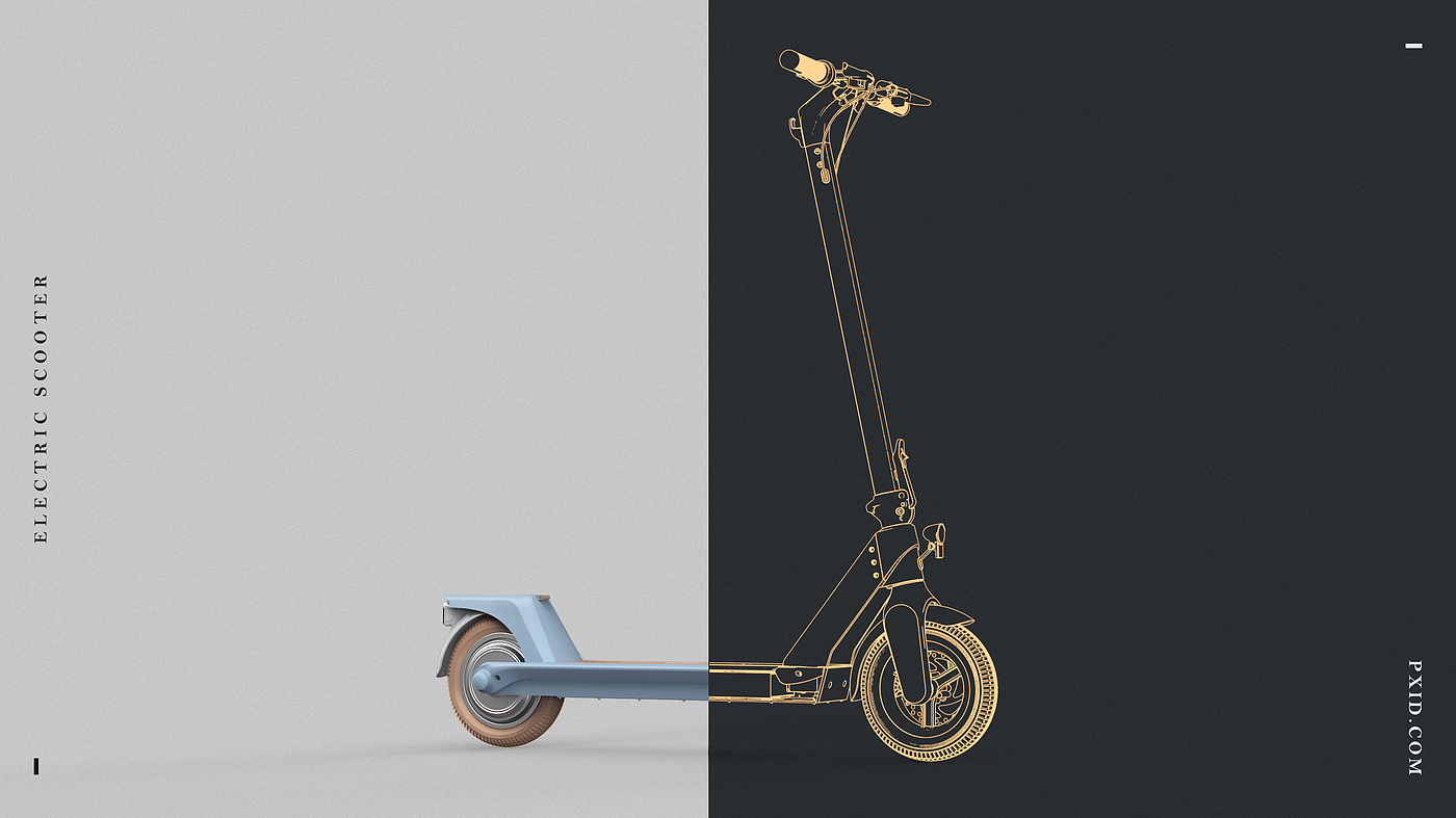 Electric scooter，Design of electric scooter，industrial design，Vehicle design，Electric vehicle，