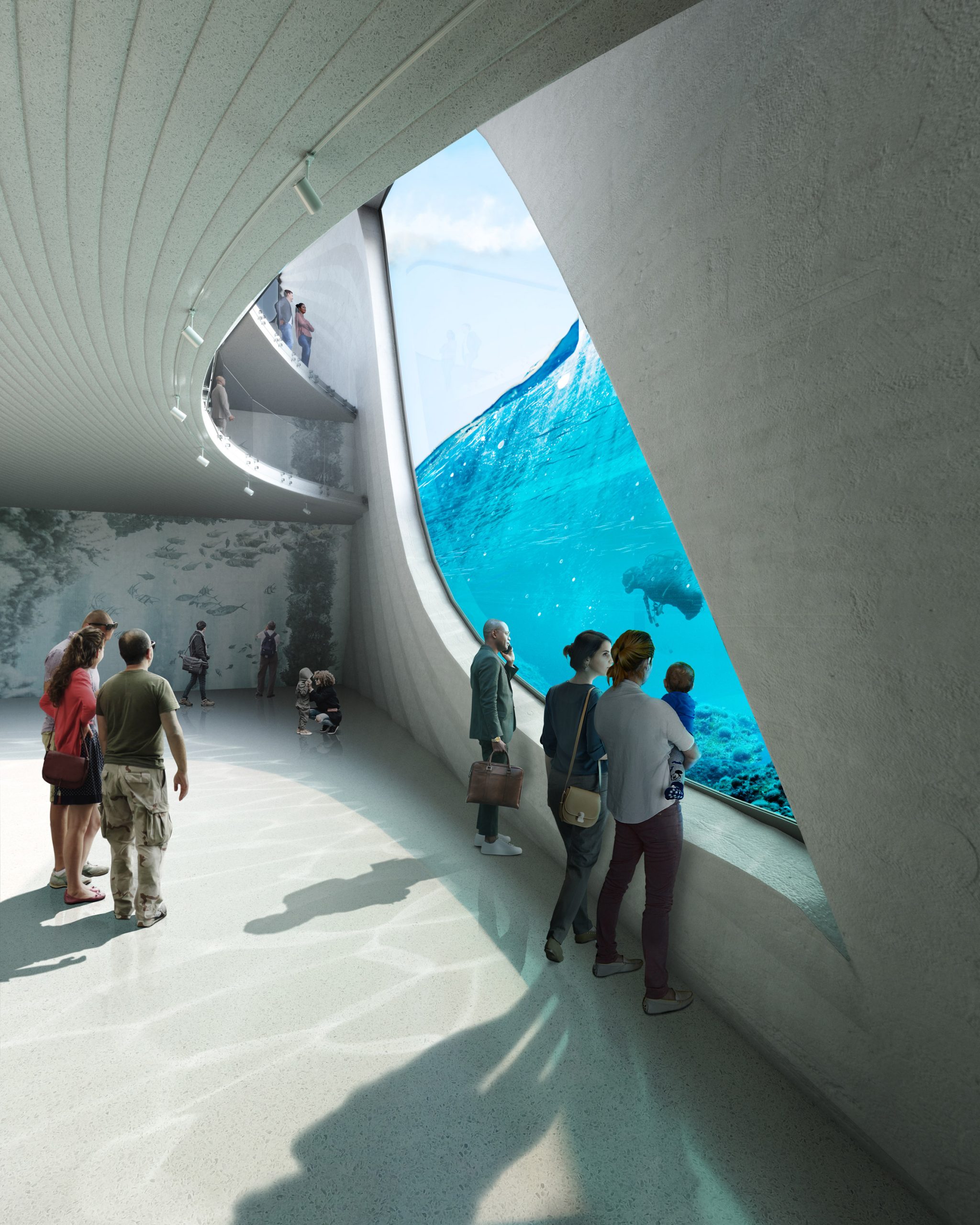 Baca Architects，Ocean Observatory，whale，Underwater，