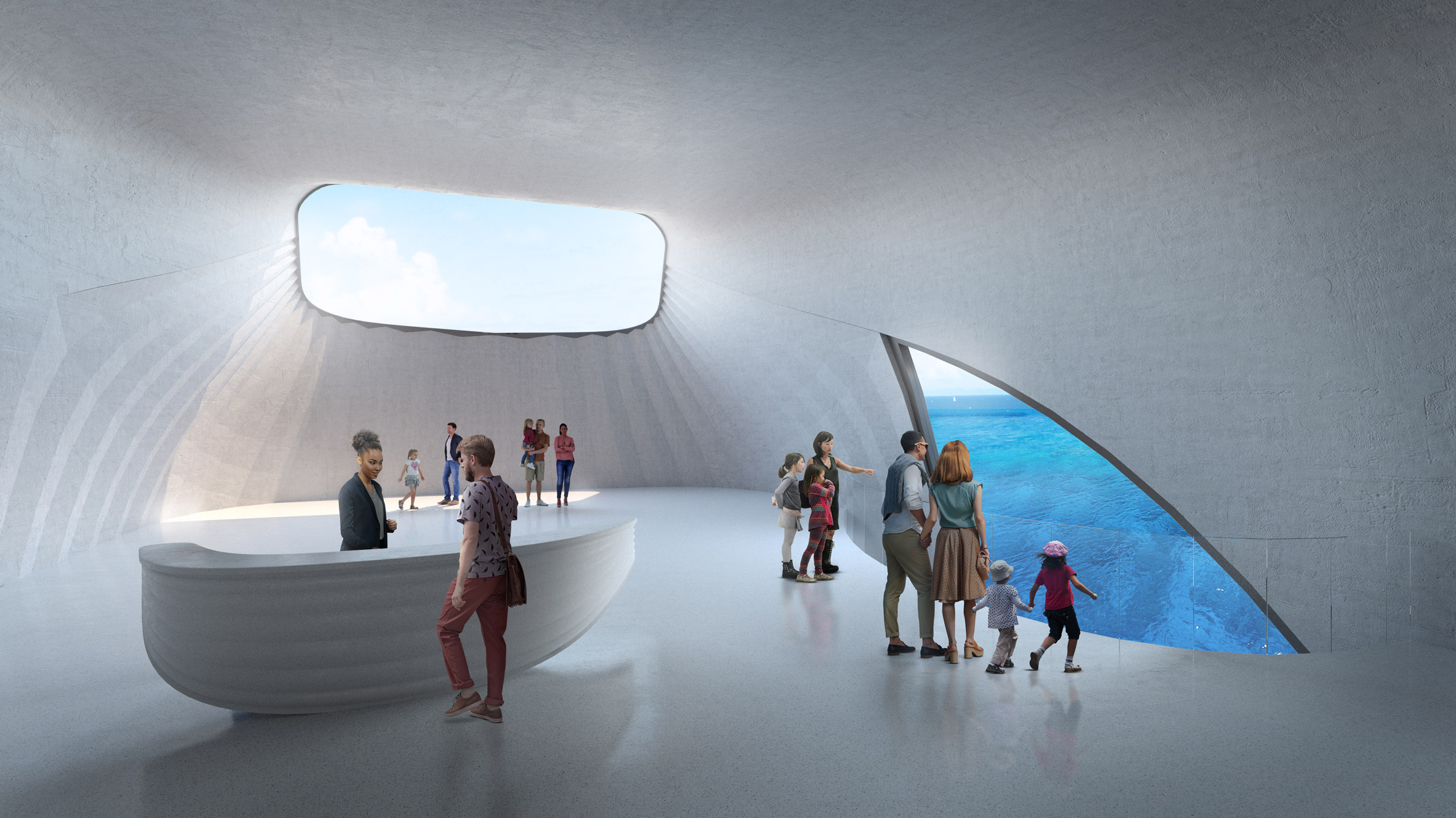 Baca Architects，Ocean Observatory，whale，Underwater，