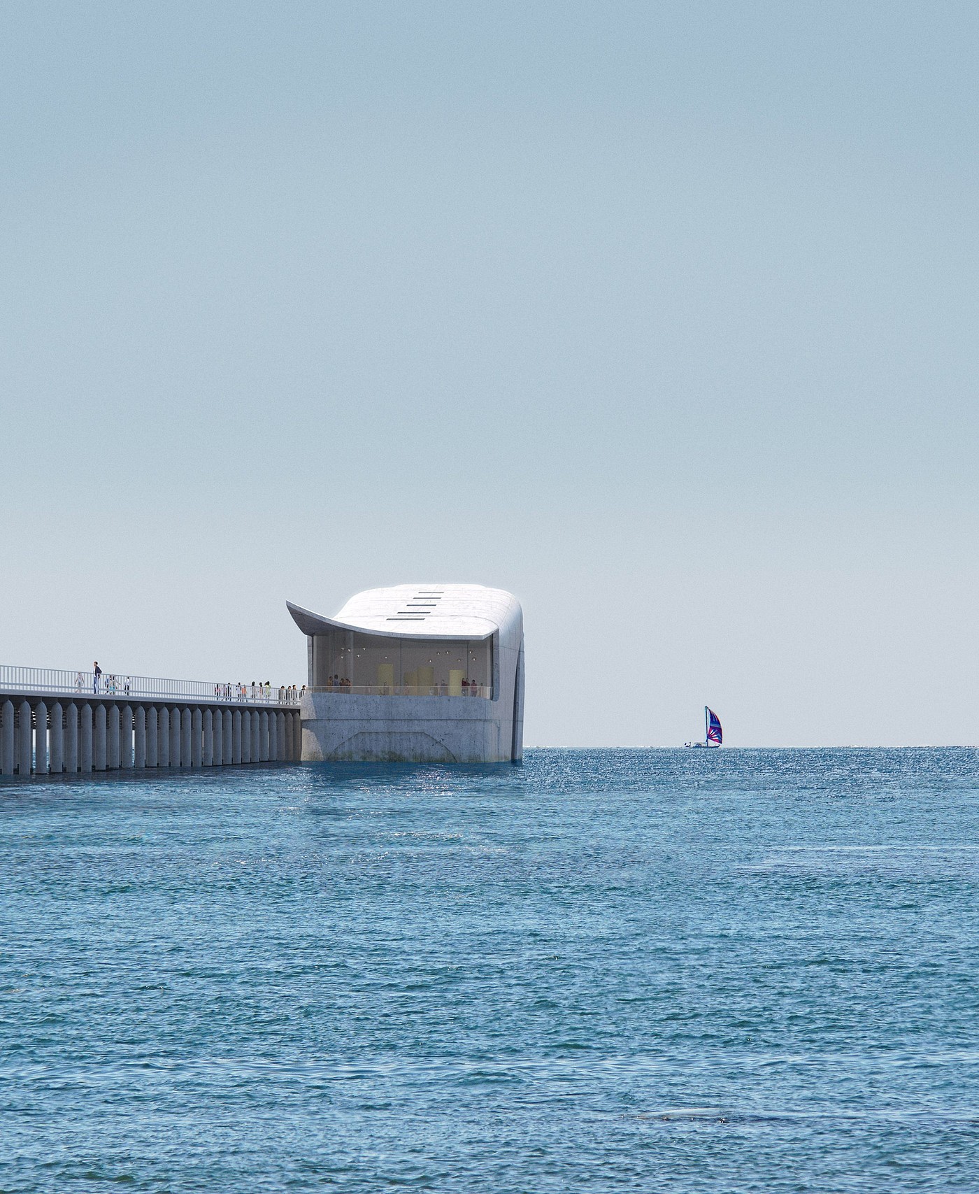 Baca Architects，海洋观测站，鲸鱼，水下，