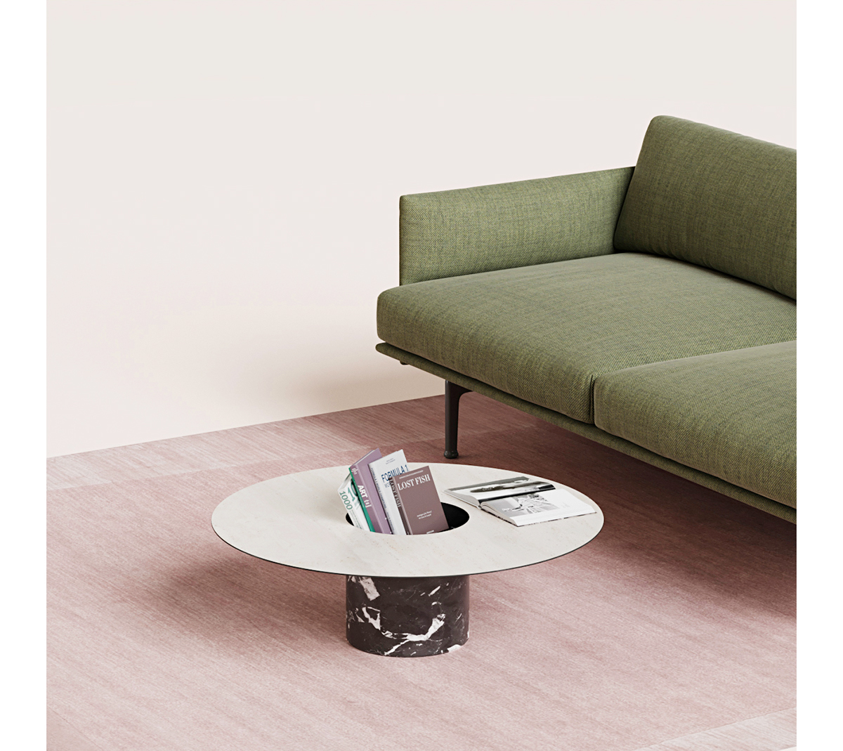 TOTEM，Coffee table，Bookcase，Marble，colour，