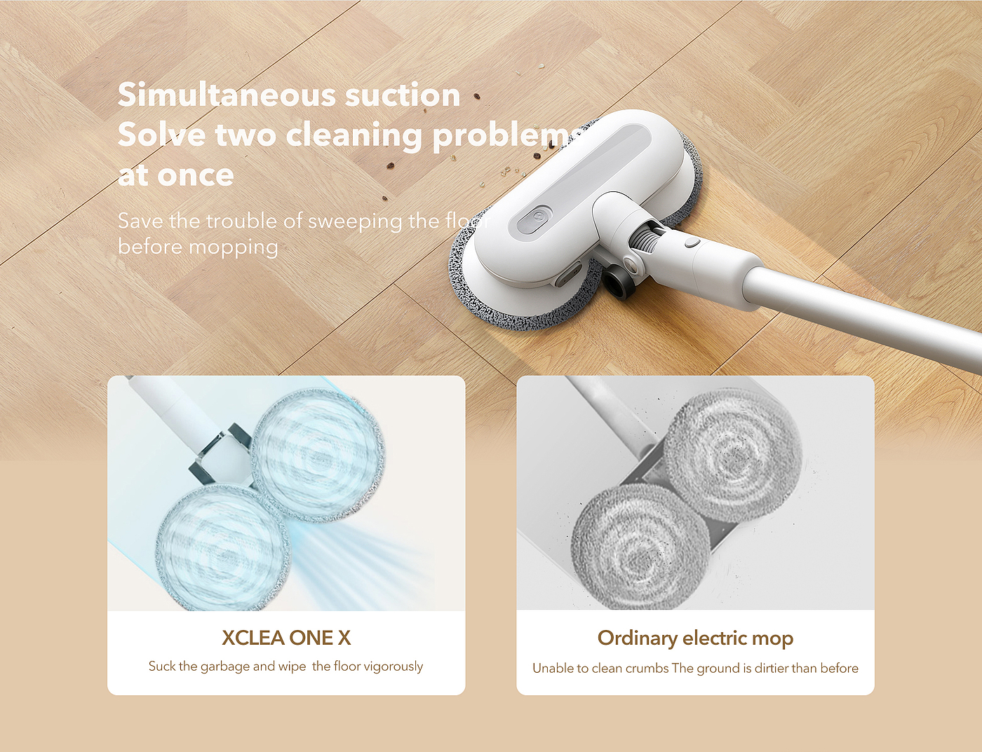 Wireless suction and towing integrated vacuum cleaner，