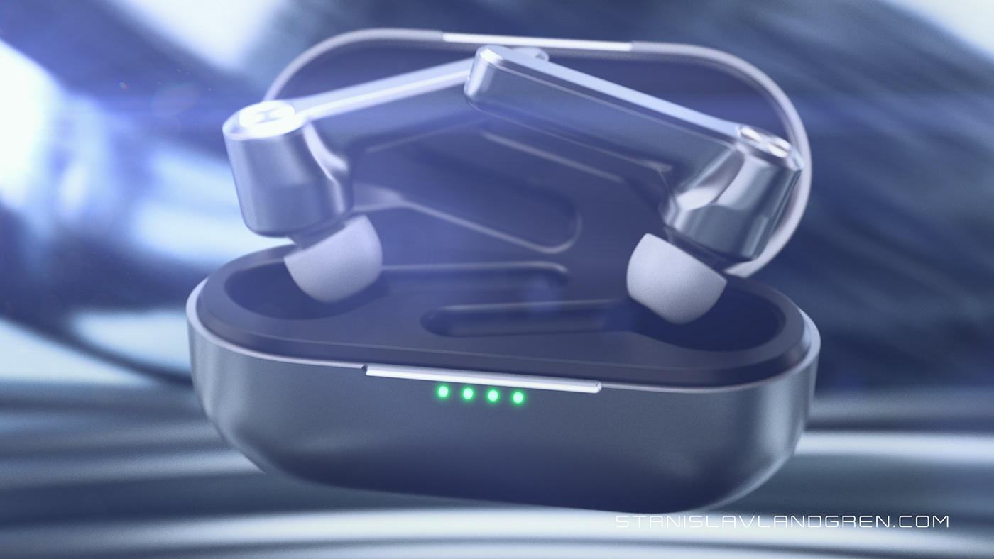 3d，Advertising design，Product animation，headset，