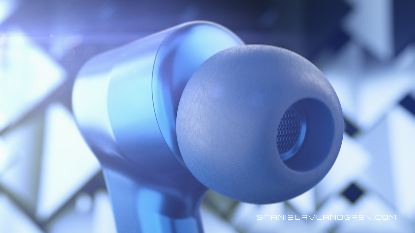 3d，Advertising design，Product animation，headset，