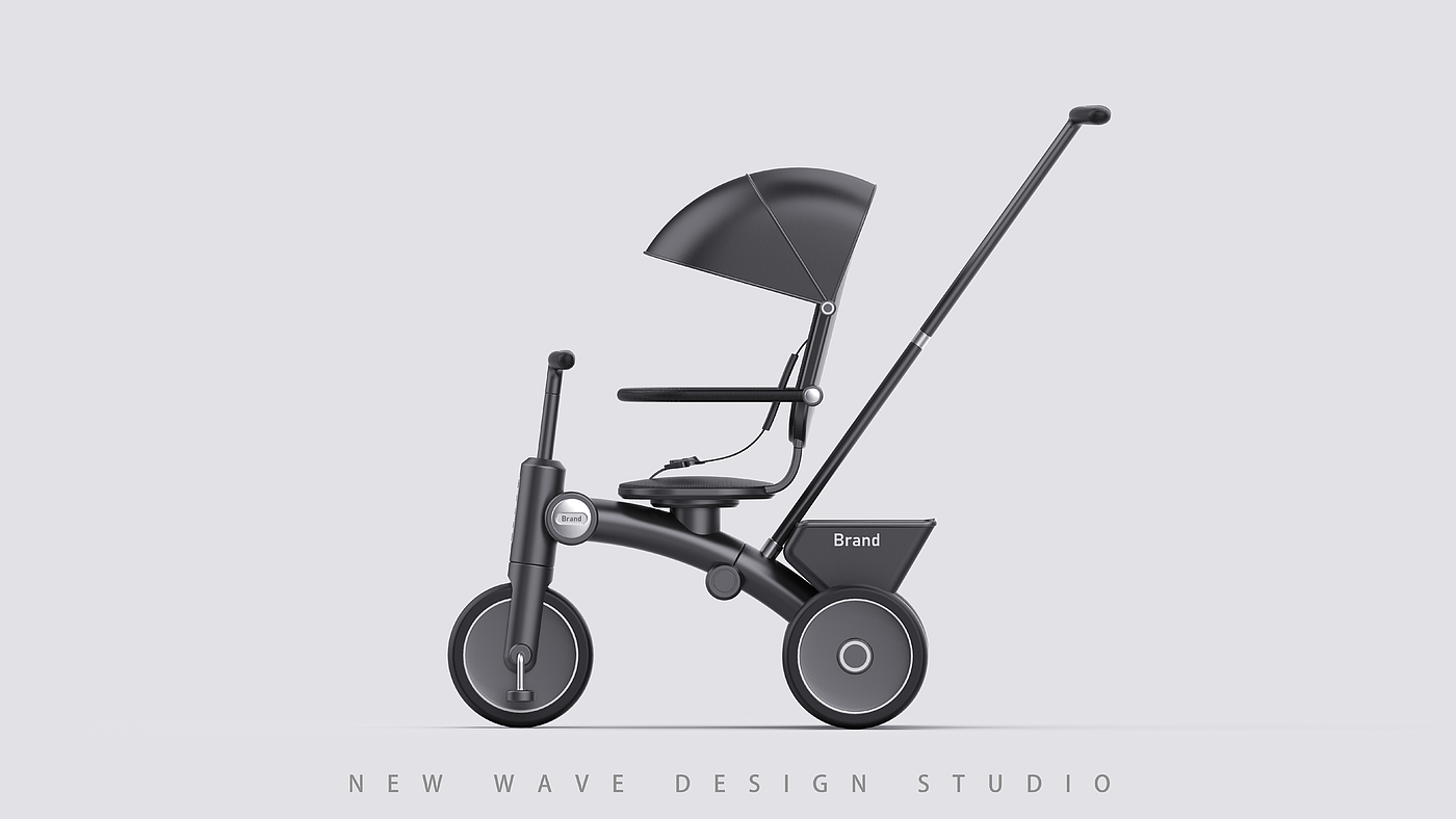 baby carriage，Mother and baby，Children's car，Tricycle，industrial design，product design，