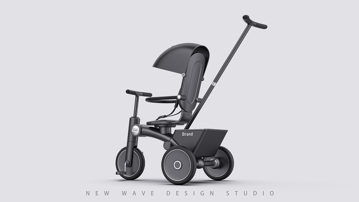 baby carriage，Mother and baby，Children's car，Tricycle，industrial design，product design，