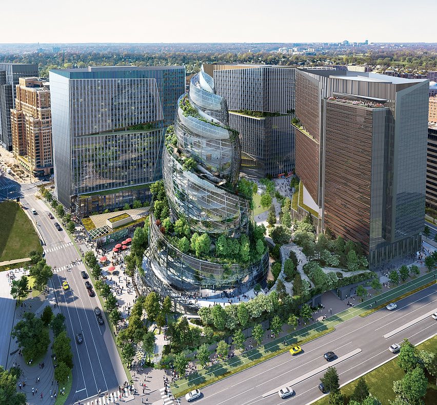 Architecture，Helix，Amazon office building，industrial design，