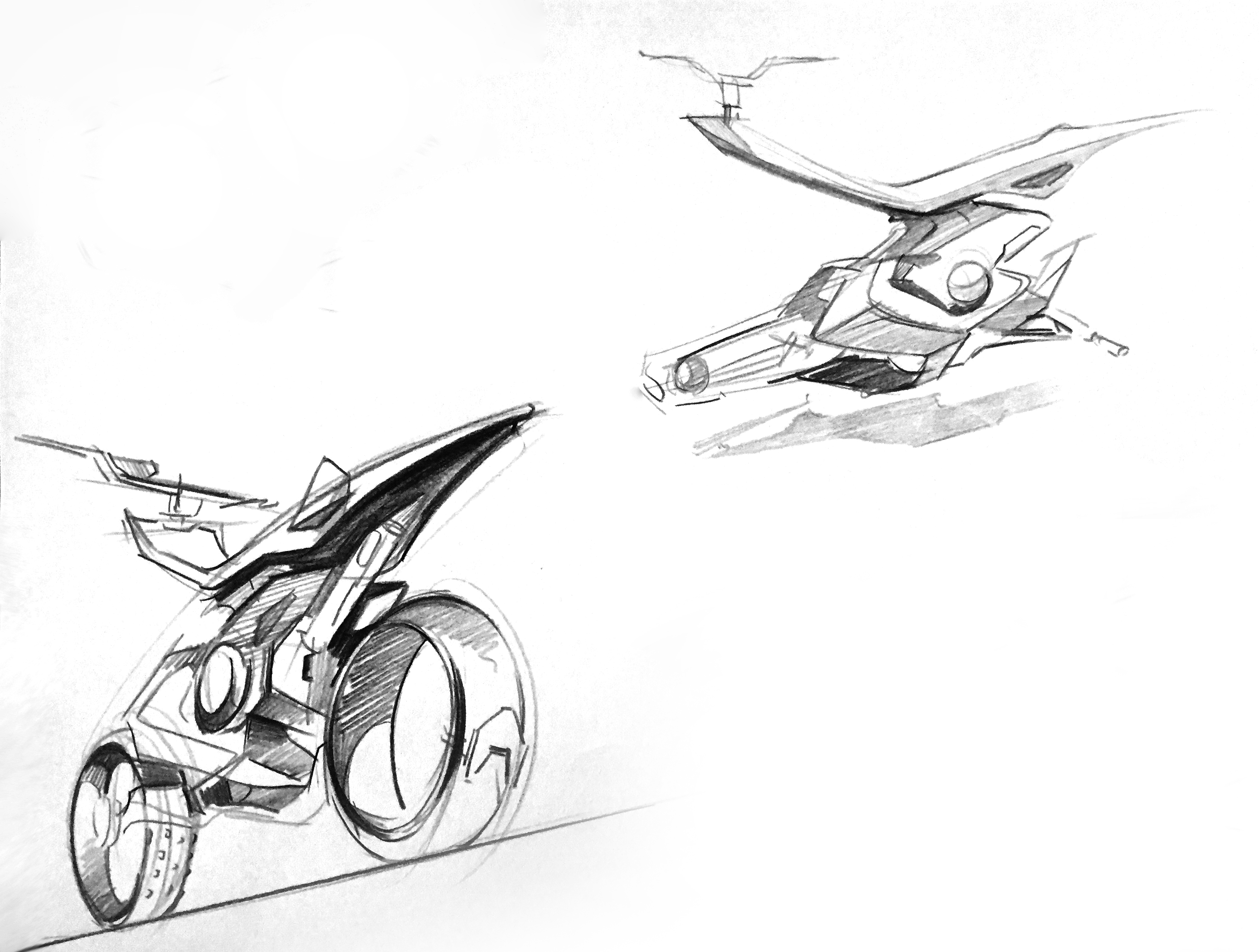 Hand drawn，motorcycle，vehicle，sketch，sketch，Hand drawing exercise，