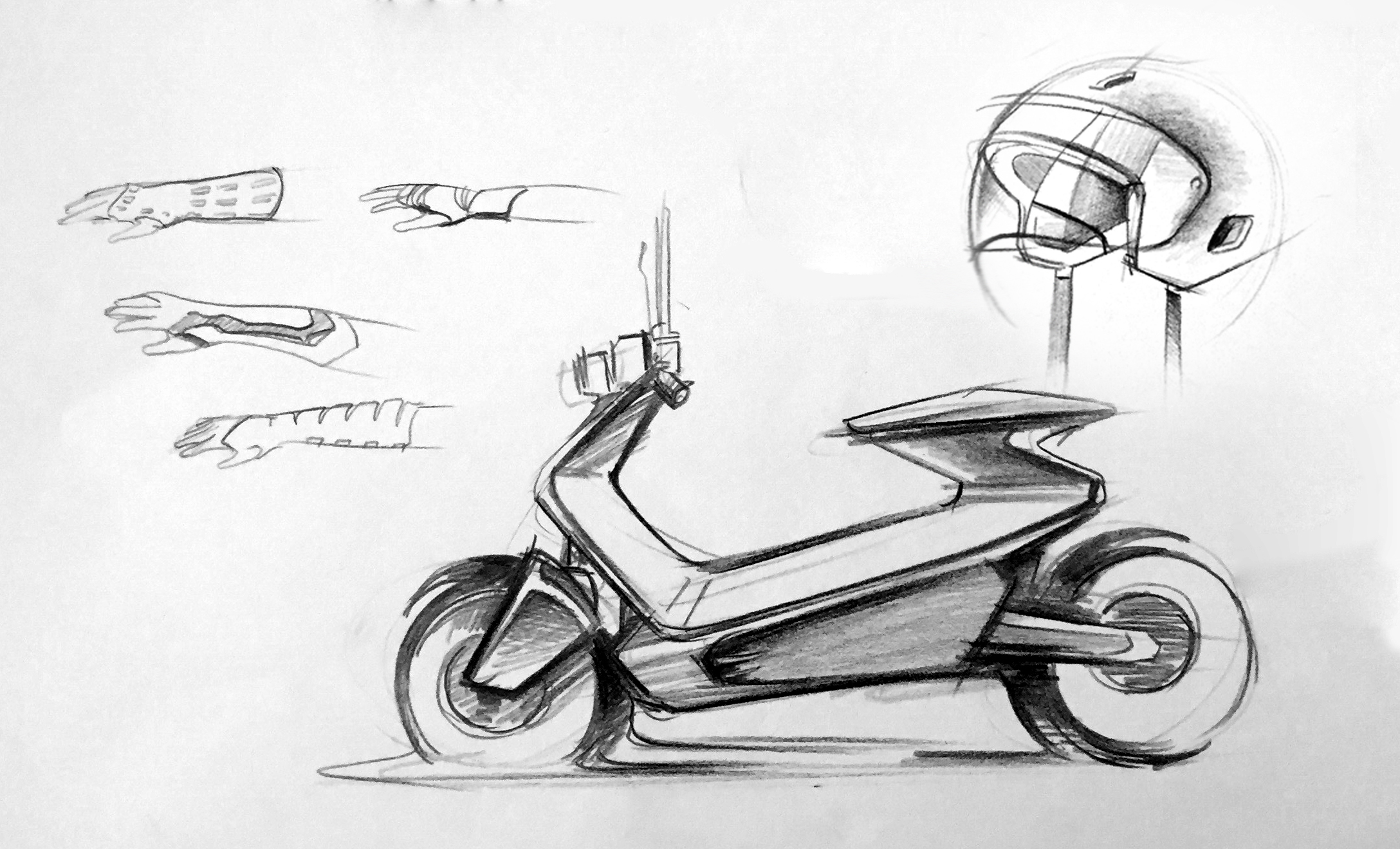 Hand drawn，motorcycle，vehicle，sketch，sketch，Hand drawing exercise，