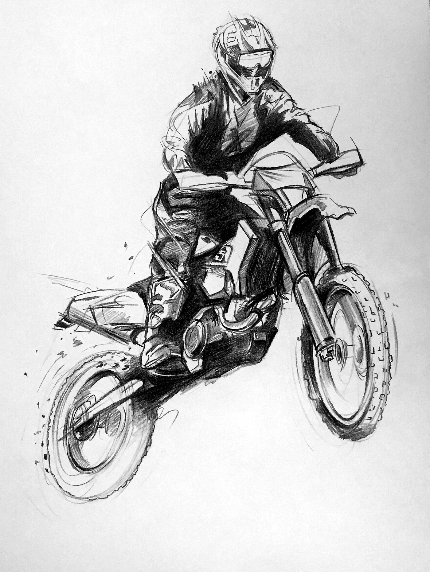 手绘，摩托车，交通工具，草图，sketch，手绘练习，