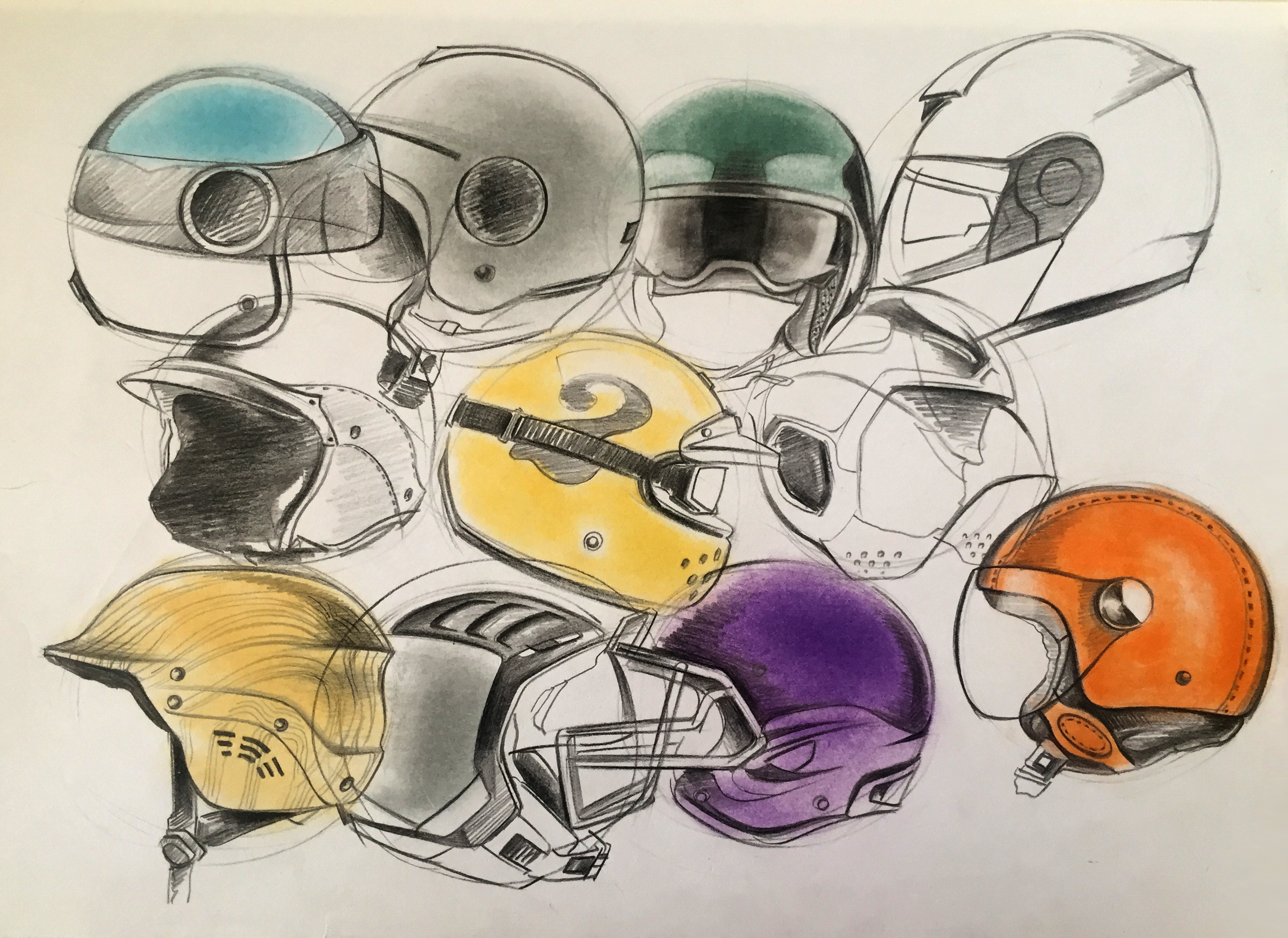 Hand drawn，motorcycle，vehicle，sketch，sketch，Hand drawing exercise，